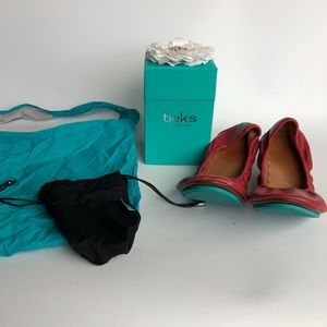 Tieks Cardinal Red Ballet Flats Sz 8
